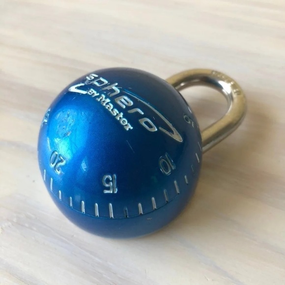 MASTER LOCK SPHERO Spinner Combination Padlock Combo Lock Blue - Used - Picture 2 of 12